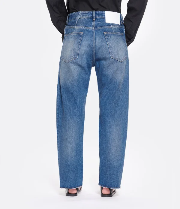 MM6 Maison Margiela Pantalon Denim Coton Bleu Moyen marque pas cher 6