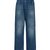 MM6 Maison Margiela Jean Taille Haute Bleu Foncé Délavé destockage 14