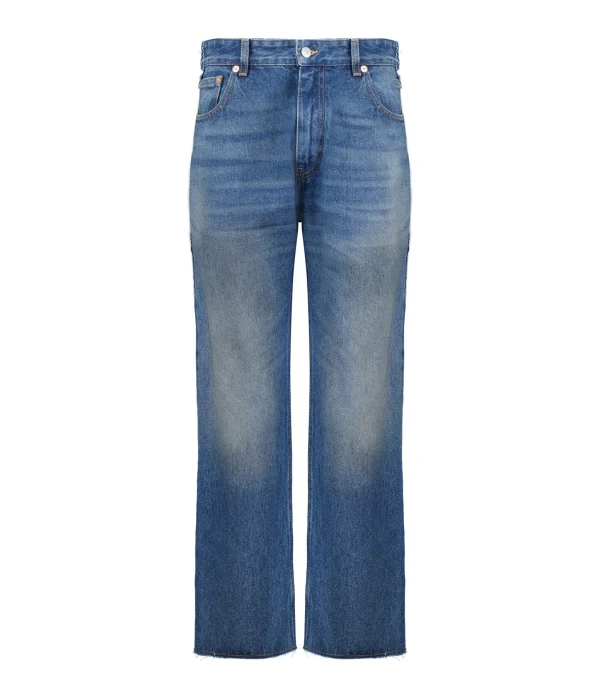 MM6 Maison Margiela Pantalon Denim Coton Bleu Moyen marque pas cher 1