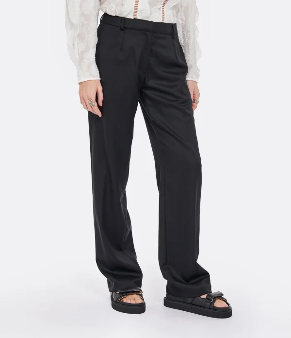 boutique paris Modetrotter Pantalon Firmin Thorens Laine Noir 5