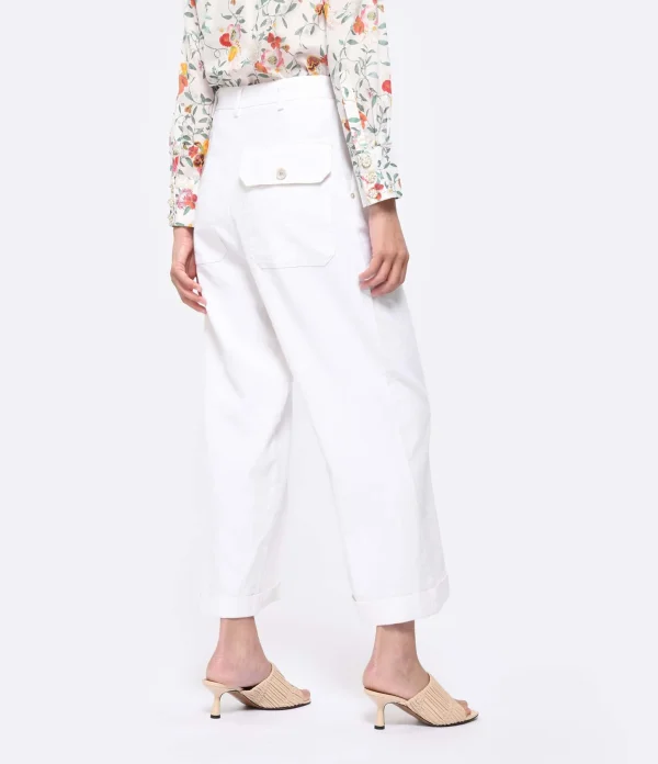 Promotio de vente Momoni Pantalon Grecale Blanc 5