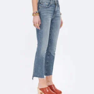 MOTHER Jean The Insider Crop Step Fray Denim Scenic Route en solde 14