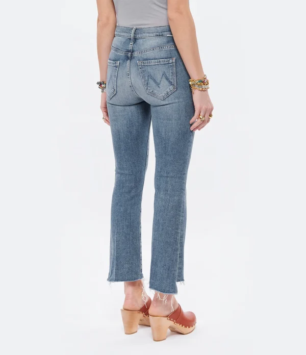 MOTHER Jean The Insider Crop Step Fray Denim Scenic Route en solde 6