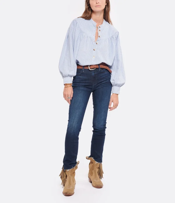 soldes en ligne MOTHER Jean The Rascal Ankle Snippet Denim Freebird 6