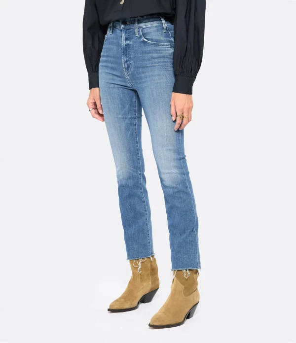 boutique en ligne MOTHER Jean The Hustler Ankle Fray Denim Sorry I’m Staring 5