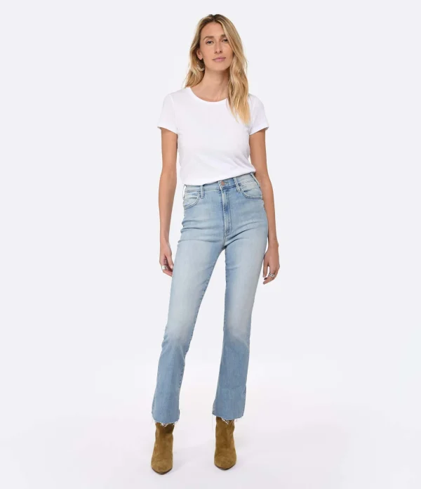 MOTHER Jean The Hustler Ankle Fray Denim Bleu Crossroads soldes de Noël 4