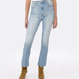 MOTHER Jean The Hustler Ankle Fray Denim Bleu Crossroads soldes de Noël 16