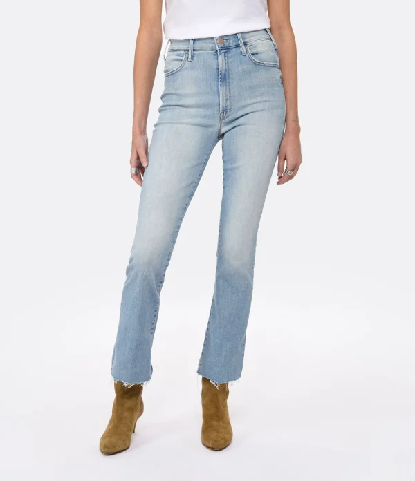 MOTHER Jean The Hustler Ankle Fray Denim Bleu Crossroads soldes de Noël 5