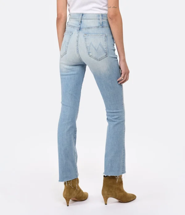 MOTHER Jean The Hustler Ankle Fray Denim Bleu Crossroads soldes de Noël 6