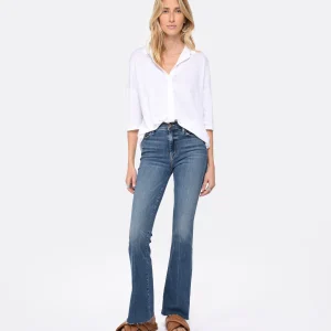 MOTHER Jean The Weekender Fray Jean Denim Bleu Walking On Coals boutiqued en ligne 11