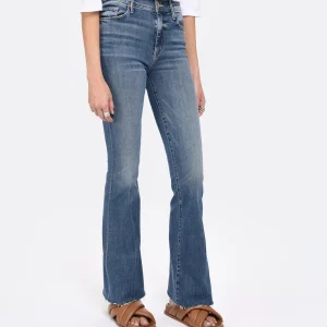 MOTHER Jean The Weekender Fray Jean Denim Bleu Walking On Coals boutiqued en ligne 13