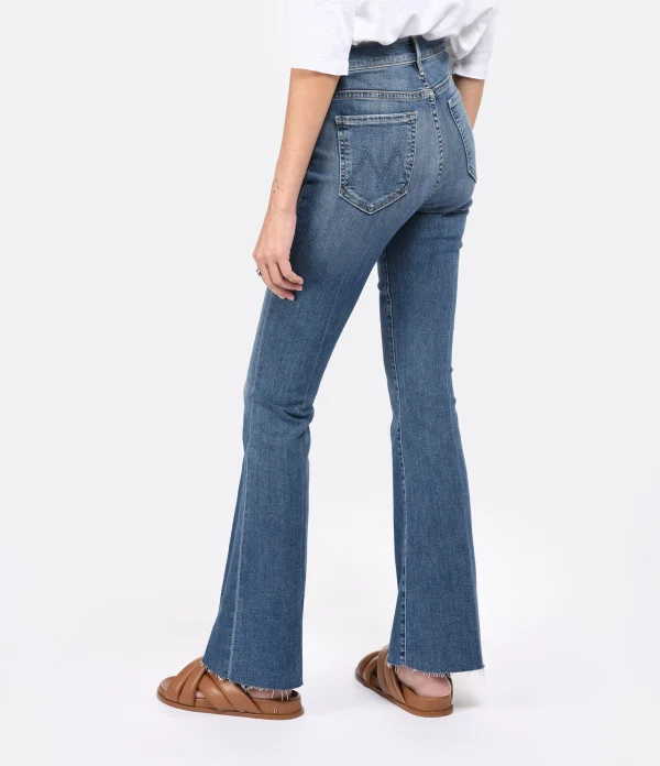 MOTHER Jean The Weekender Fray Jean Denim Bleu Walking On Coals boutiqued en ligne 6