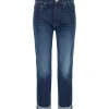 MOTHER Jean The Scrapper Cuff Ankle Fray Superior Denim Bleu Let’S Wine About It mode pas cher 22