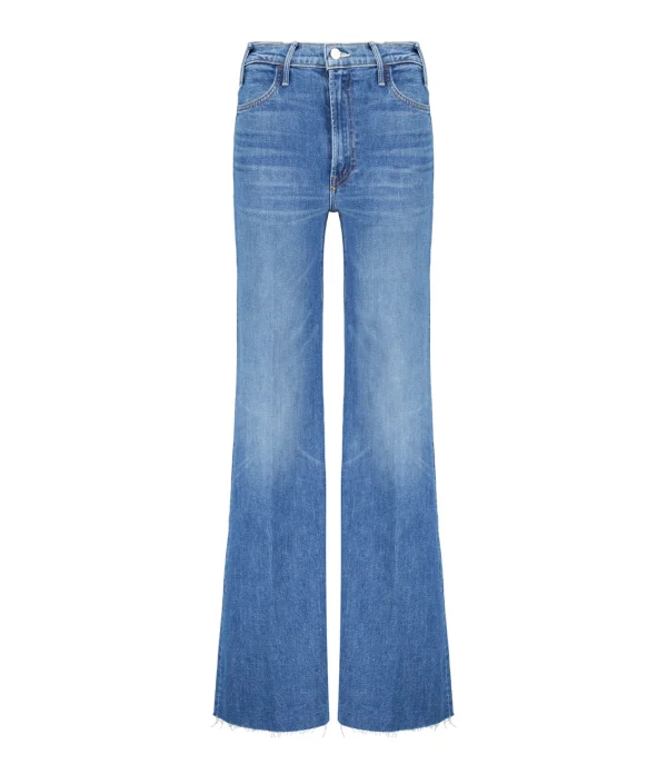 MOTHER Jean The Hustler Roller Heel Fray Superior Denim Bleu Perfect Drug Authenticité garantie 1