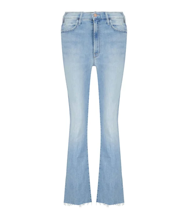 MOTHER Jean The Hustler Ankle Fray Denim Bleu Crossroads soldes de Noël 1