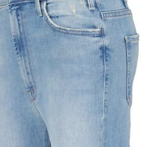 MOTHER Jean The Hustler Ankle Fray Denim Bleu Crossroads soldes de Noël 12