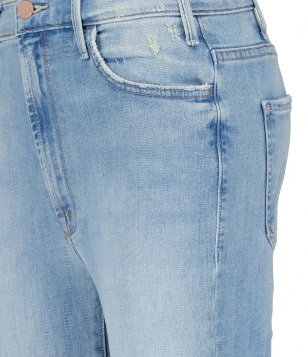 MOTHER Jean The Hustler Ankle Fray Denim Bleu Crossroads soldes de Noël 3