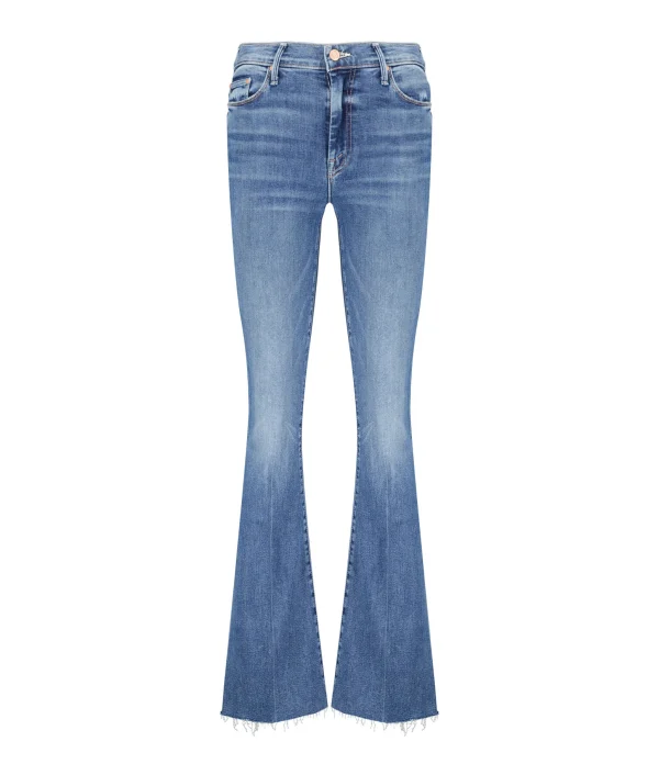 MOTHER Jean The Weekender Fray Jean Denim Bleu Walking On Coals boutiqued en ligne 1