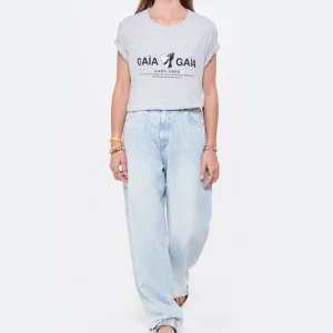 MOUSSY VINTAGE Jean Blue Villas Wide Denim Bleu Clair Paris 18