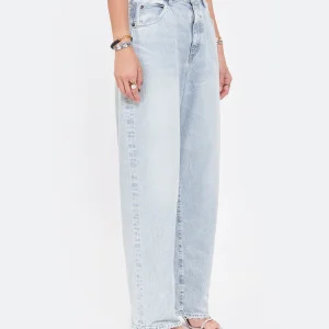 MOUSSY VINTAGE Jean Blue Villas Wide Denim Bleu Clair Paris 20