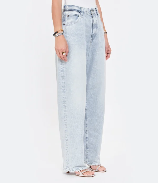 MOUSSY VINTAGE Jean Blue Villas Wide Denim Bleu Clair Paris 7