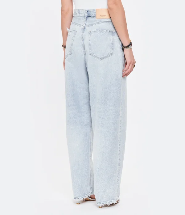 MOUSSY VINTAGE Jean Blue Villas Wide Denim Bleu Clair Paris 8