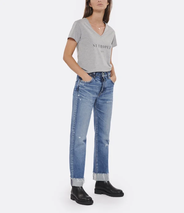 bas prix MOUSSY VINTAGE Jean Franconia Straight Denim Bleu 4