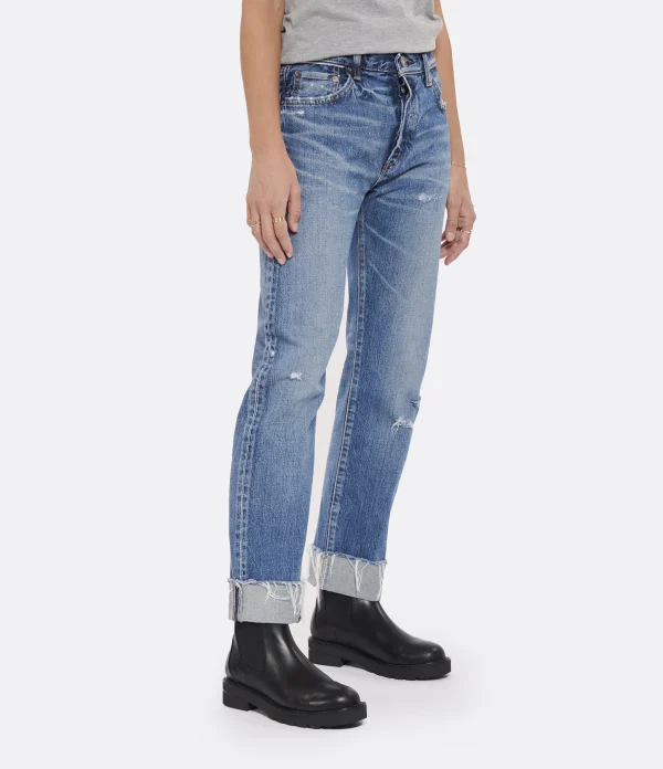 bas prix MOUSSY VINTAGE Jean Franconia Straight Denim Bleu 5