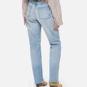 MOUSSY VINTAGE Jean Ashleys Wide Straight Denim Bleu haute qualité 18