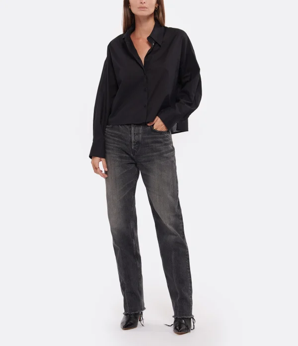 prix pas cher MOUSSY VINTAGE Jean Ashleys Wide Straight Denim Noir 11