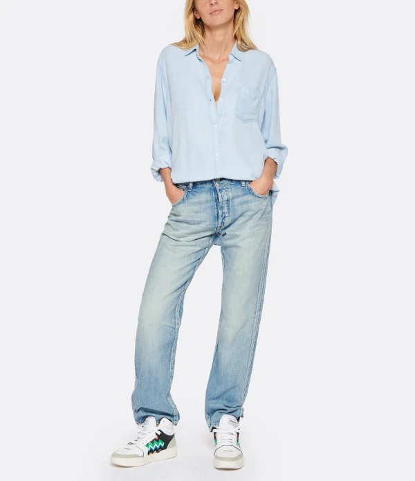 soldes pas cher MOUSSY VINTAGE Jean Fanuel Light Oz Straight Denim Bleu 5