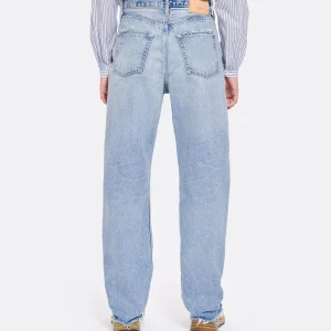 à prix très bas MOUSSY VINTAGE Jean MV Brighton Wide Straight Denim Bleu Clair 17