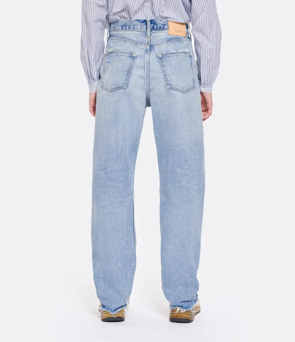 à prix très bas MOUSSY VINTAGE Jean MV Brighton Wide Straight Denim Bleu Clair 6