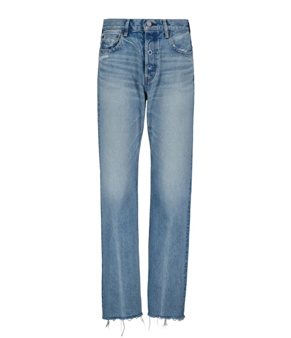 MOUSSY VINTAGE Jean Ashleys Wide Straight Denim Bleu haute qualité 1