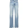 à prix très bas MOUSSY VINTAGE Jean MV Brighton Wide Straight Denim Bleu Clair 19