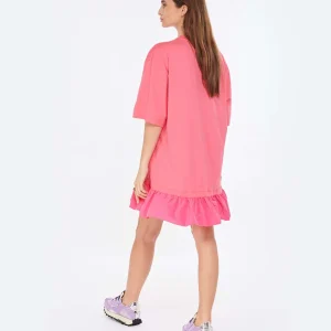 MSGM Robe Coton Fuschia vente pas cher 12