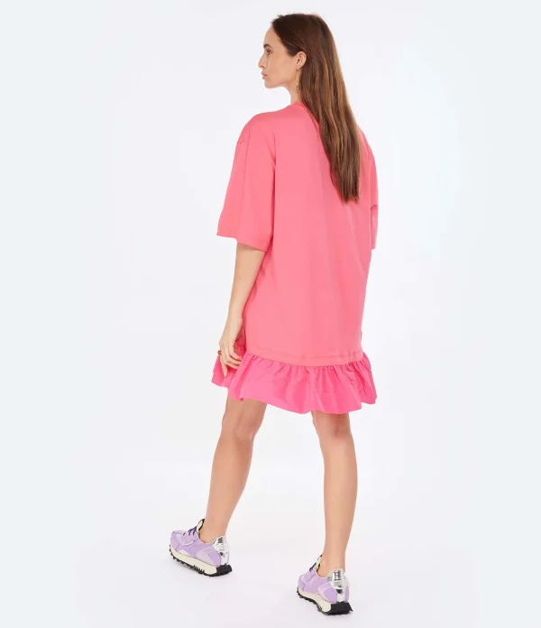 MSGM Robe Coton Fuschia vente pas cher 5