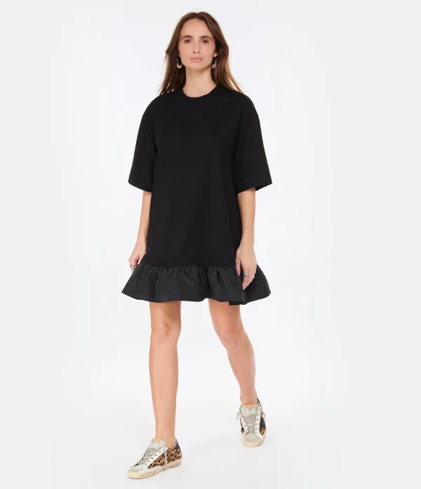 MSGM Robe Coton Noir De Qualité 4