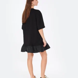 MSGM Robe Coton Noir De Qualité 12