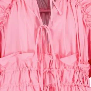 MSGM Robe Coton Rose Distributeur Officiel 8