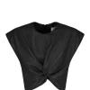 grossiste en ligne MSGM Top Noir Simili Cuir 14