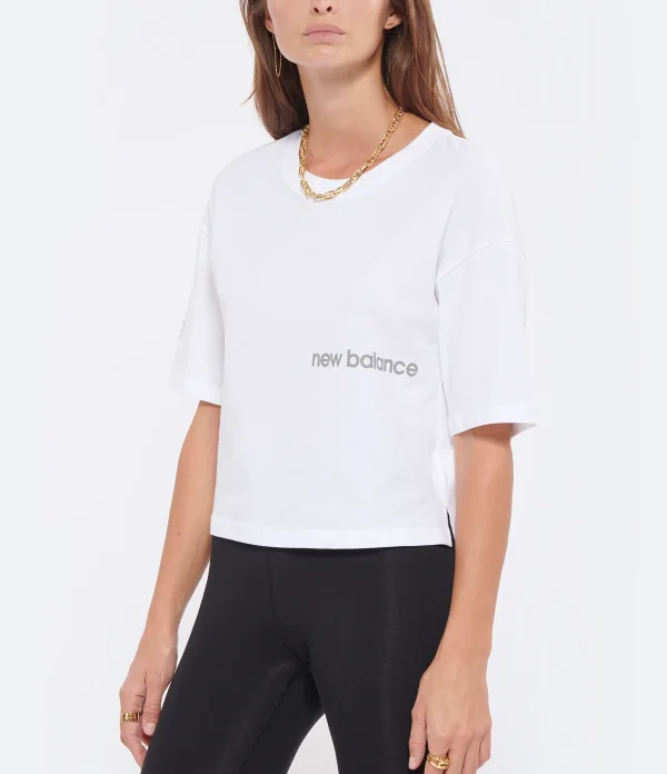 New Balance Tee-shirt NB Essentials Graphic Coton Blanc Livraison gratuite 4