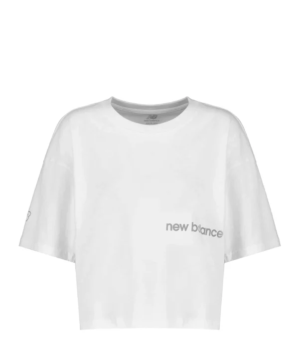 New Balance Tee-shirt NB Essentials Graphic Coton Blanc Livraison gratuite 1