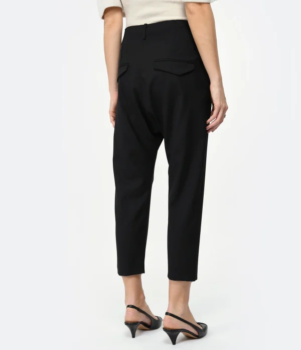 marques de renommée NILI LOTAN Pantalon Paris Laine Noir 6