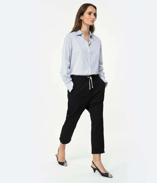 NILI LOTAN Pantalon Casablanca Coton Noir marques de renommée 4