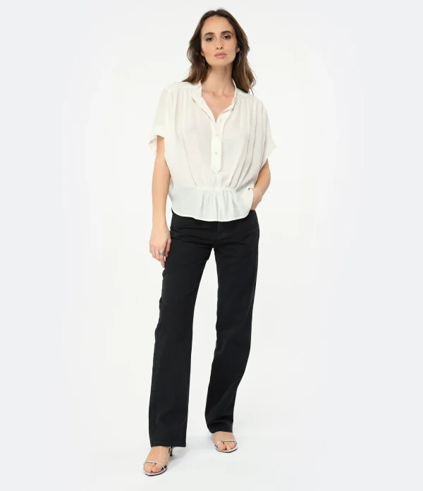 shopping pas cher NILI LOTAN Pantalon Smith Coton Charbon 4