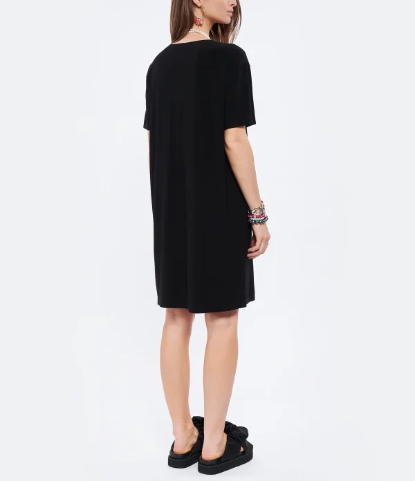 Norma Kamali Robe Tee-shirt Noir france 5