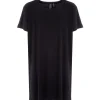 Norma Kamali Robe Tee-shirt Noir france 11