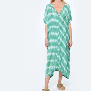 NOUS Kaftan Palma Diagonal Rayures Vert meilleur cadeau 10