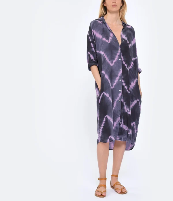 NOUS Robe Florence Zig Zag Violet bas prix 4